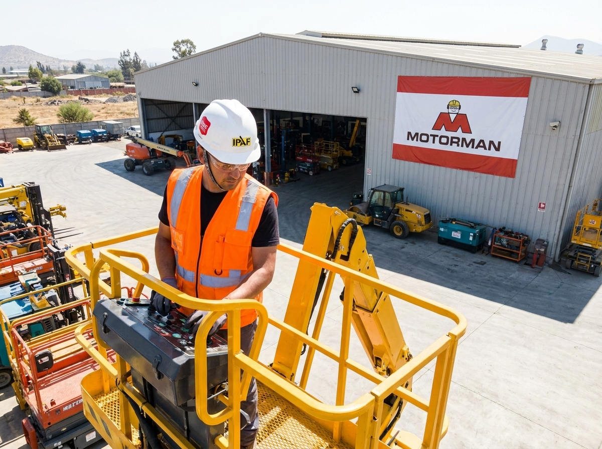 Curso IPAF en sede Motorman — operador en plataforma elevadora
