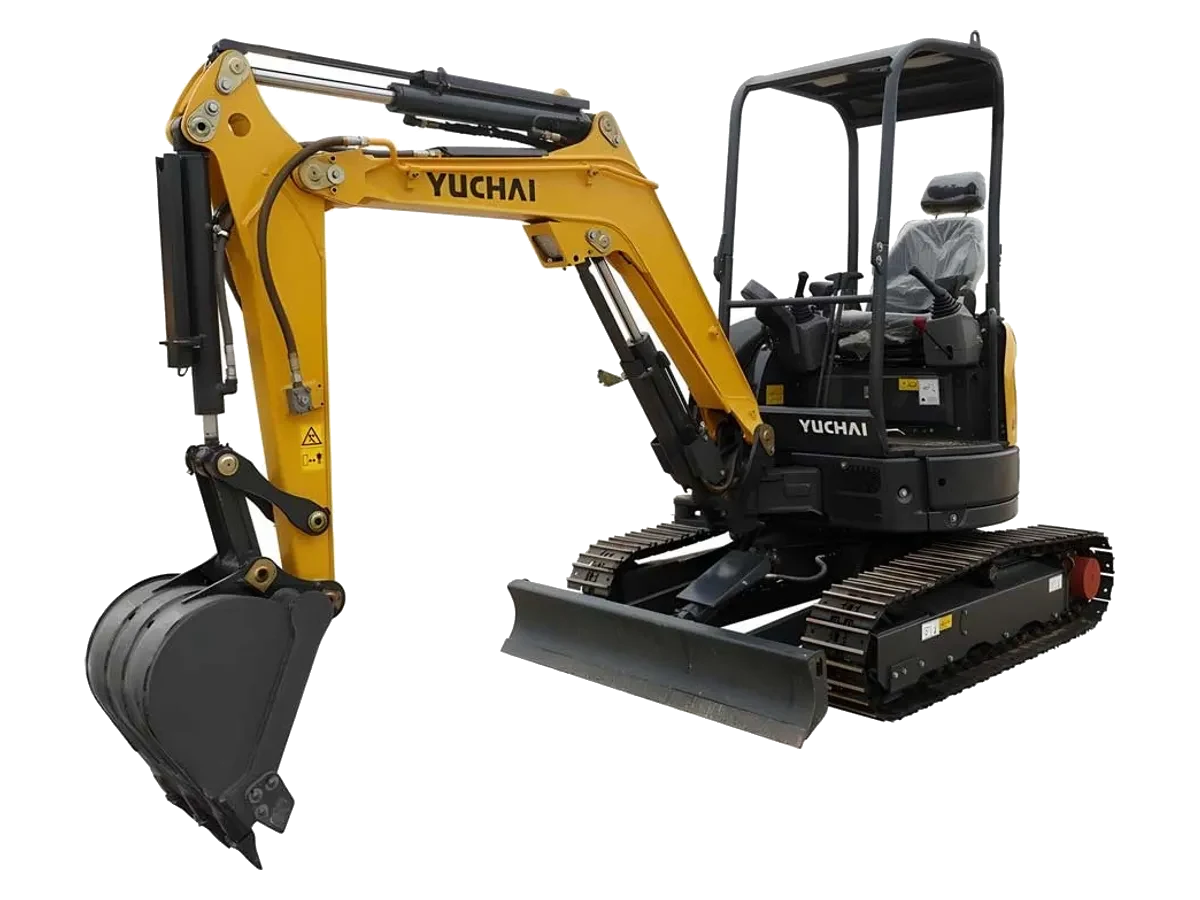 Miniexcavadora Yuchai U27 Canopy — vista lateral