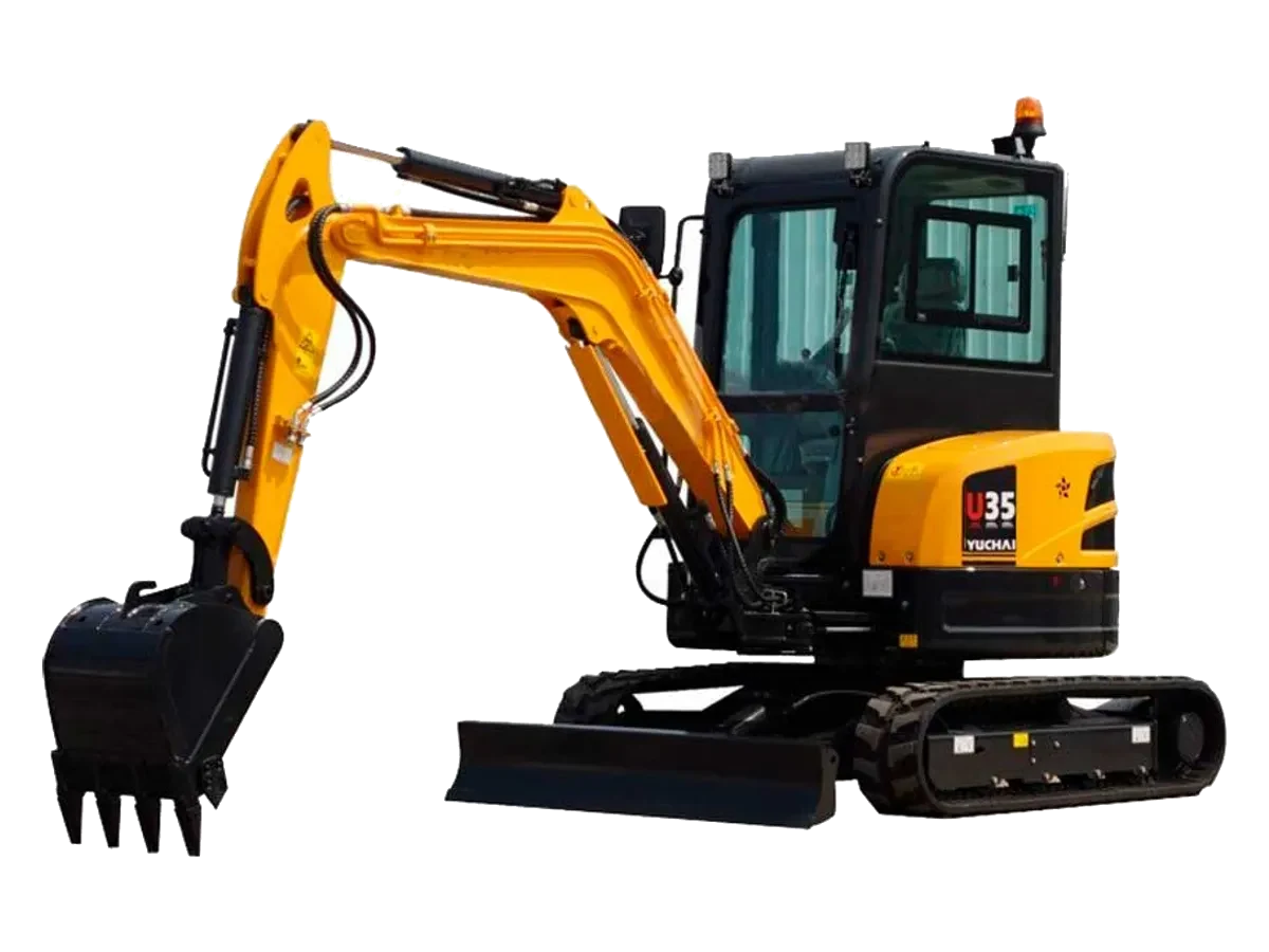 Miniexcavadora Yuchai U35 — vista lateral