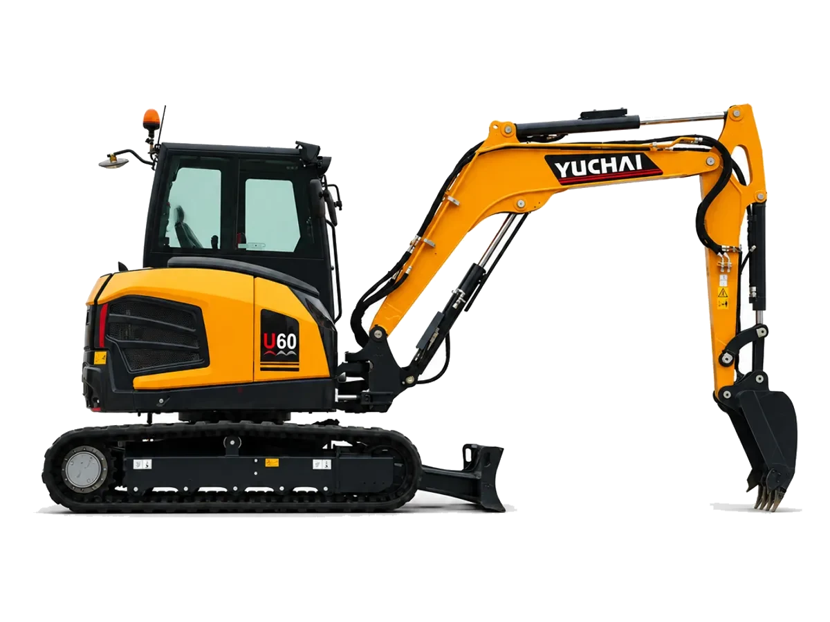 Miniexcavadora Yuchai U60 — vista lateral